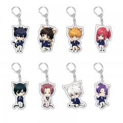 8 Styles Blue Lock Cartoon Anime Acrylic Keychain
