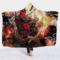 2 Styles Deadpool Cartoon Bath Towel Anime Hooded Cloak