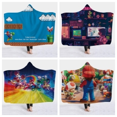 6 Styles Super Mario Bro Cartoon Bath Towel Anime Hooded Cloak