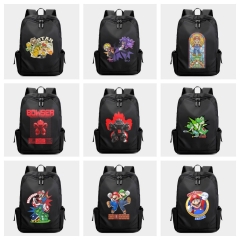 26 Styles Super Mario Bro Cartoon Character Anime Backpack Bag
