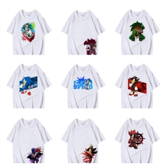 38 Styles Sonic the Hedgehog Short Sleeve Cartoon Anime T Shirt