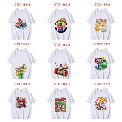 34 Styles Super Mario Bro Short Sleeve Cartoon Anime T Shirt