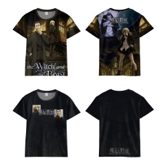 2 Styles Witch and the Beast Short Sleeve Cartoon Anime T Shirt