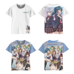 2 Styles Bottom-Tier Character Tomozaki Short Sleeve Cartoon Anime T Shirt