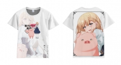 Buta no Liver wa Kanetsu Shiro/Butareba -The Story of a Man Who Turned into a Pig Short Sleeve Cartoon Anime T Shirt
