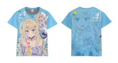 Our Dating Story: The Experienced You and The Inexperienced Me Short Sleeve Cartoon Anime T Shirt