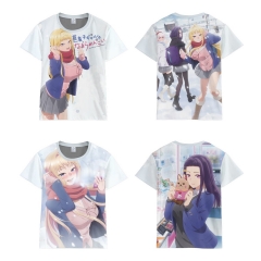 2 Styles Hokkaido Gals Are Super Adorable! Short Sleeve Cartoon Anime T Shirt