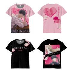 2 Styles A Girl & Her Guard Dog Short Sleeve Cartoon Anime T Shirt