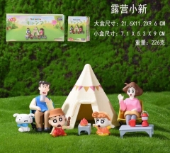 蜡笔小新 露营小新 盒装手办 高约8cm