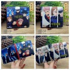 2 Styles Jujutsu Kaisen Cartoon Pattern Coin Purse Short Anime Wallet