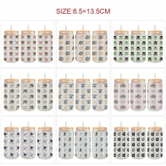 海贼王-12款 350ml动漫磨砂玻璃杯-（配吸管）