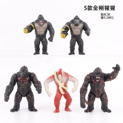 8CM 5PCS/SET King Kong vs. Godzilla Cartoon PVC Anime Figure
