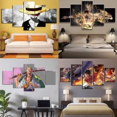 9 Styles One Piece Wall Picture Five Couplets Anime Art Print Poster (No Frame)