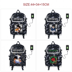 8 Styles Dragon Ball Z Anime Cosplay Cartoon Canvas Colorful Backpack Bag With Data Line Connector