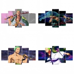 29 Styles One Piece Zoro Wall Picture Five Couplets Anime Art Print Poster (No Frame)