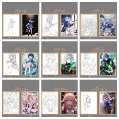 【USB款】厂家直发原神灯光画二次元动漫装饰画发光小夜灯床头摆台创意礼物