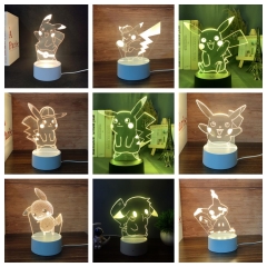 宝可梦皮卡丘3D小夜灯LED创意产品宠物精灵礼品床头台灯神奇宝贝