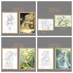 【USB款】原神纳西妲可爱草神灯光画小夜灯床头卧室相框灯装饰画送朋友礼物