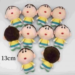10PCS/SET 13CM Crayon Shin-chan Anime Plush Toy Pendant