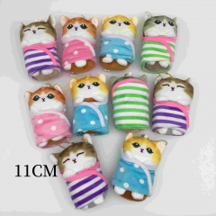 10PCS/SET 11CM Lucky Cat Sleeping Cartoon Anime Plush Toy Pendant