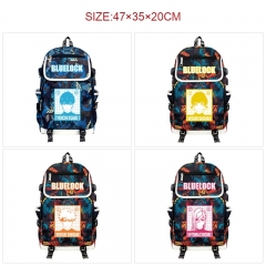7 Styles Blue Lock Cartoon Anime Canvas Backpack Bag With Data Line Connector