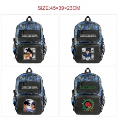 8 Styles Dragon Ball Z Cartoon Anime Nylon Camouflage Backpack Bag With Data Line Connector