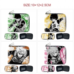 8 Styles Blue Lock Cartoon Short Pattern Purse Anime PU Wallet