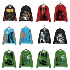 5 Styles Star War Cartoon Long Sleeve Anime Hooded Hoodie