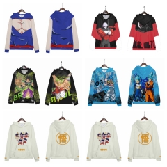 5 Styles Dragon Ball Z Cartoon Long Sleeve Anime Hooded Hoodie