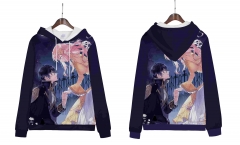 Kyoukai no Rinne Cartoon Long Sleeve Anime Hooded Hoodie