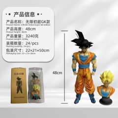 48CM GK Dragon Ball Z Super Saiyan Son Goku Anime PVC Figure Toy