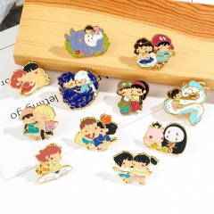 11 Styles Spirited Away My Neighbor Totoro Cartoon Pin Anime Alloy Brooch