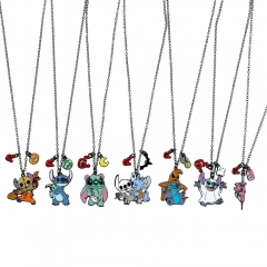 14 Styles Lilo & Stitch Cartoon Anime Alloy Necklace/Keychain