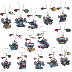 7 Styles Lilo & Stitch Cartoon Anime Alloy Necklace/Keychain