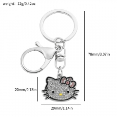 Hello Kitty Cartoon Anime Alloy Keychain