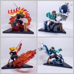 2 Styles 17CM Demon Slayer : Kimetsu no Yaiba Kamado Tanjirou Rengoku Kyoujurou Cartoon Character Collection Model Toy Anime PVC Figure