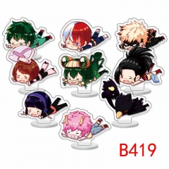 2 Styles 9PCS/SET My Hero Academia Cartoon Acrylic Anime Standing Plate