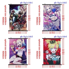 60x90CM 9 Styles Suicide Squad Wall Scrolls Anime Wallscrolls