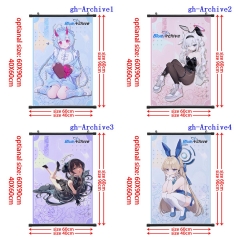 60x90CM 8 Styles Blue Archive Wall Scrolls Anime Wallscrolls