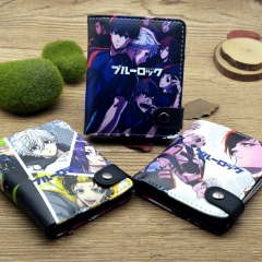 3 Styles Blue Lock Cartoon Pattern Coin Purse Short Anime Wallet
