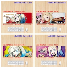 （80x30x0.3cm ）7 Styles Suicide Squad Cartoon Anime Mouse Pad