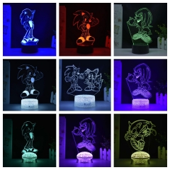28 Styles 16 Colors Changed Sonic the Hedgehog Pokemon Cartoon 3D Anime Nightlight