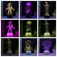39 Styles 16 Colors Changed Naruto One Piece Cartoon 3D Anime Nightlight
