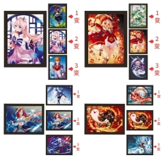 画芯+画框黑色【33*43CM】3D动漫立体装饰画挂画裸眼光栅海报实力工厂百万现货批发一件代发