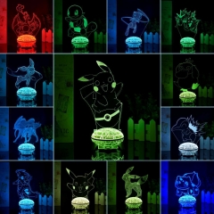 31 Styles 16 Colors Changed Pokemon Cartoon 3D Anime Nightlight
