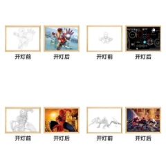灯光画复仇者联盟钢铁侠蜘蛛侠漫威手办创意设计感床头氛围灯礼物