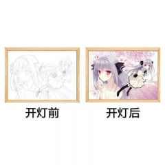 灯光画近月少女的礼仪樱小路露娜手办装饰摆件二次元床头氛围灯画