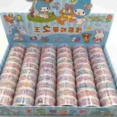 （60个）三丽鸥胶带贴纸可爱diy手账美乐蒂库洛米3D立体果冻油墨胶带贴