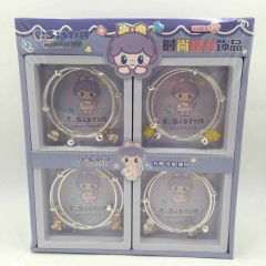 12PCS/SET Sanrio Kuromi My Melody Cinnamoroll Cartoon Anime Bracelet