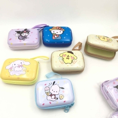 12PCS/SET Sanrio Kuromi Cinnamoroll Hello Kitty Cartoon Anime Wallet/Earpieces Storage Box